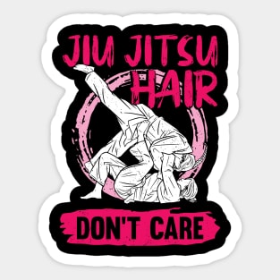 Jiu Jitsu Hair Don't Care Sticker